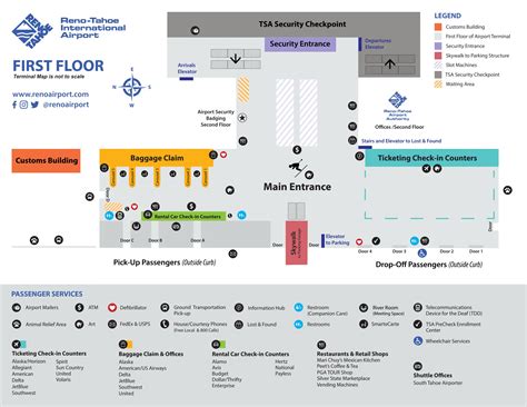 Reno Tahoe International Airport Terminal Map (2024) - All Maps