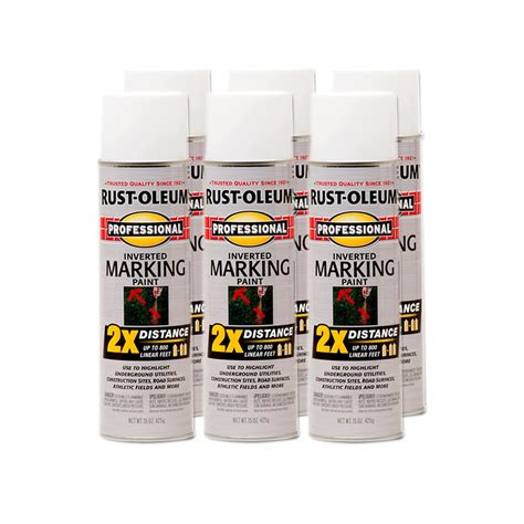 Rust-Oleum 266593-6 266593 Professional 2X Distance Marking Spray Paint ...
