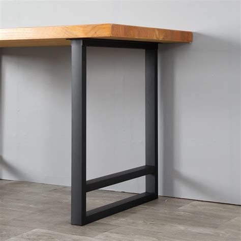 SSS Furniture Set of 2 Metal Table Legs - Heavy Duty Square Tube Iron ...