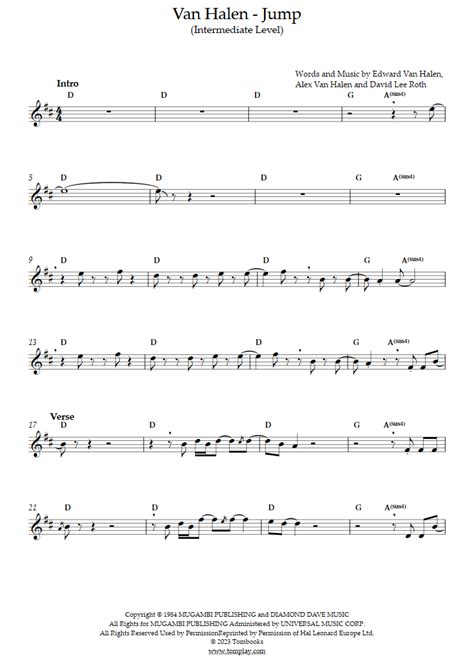 Image result for Jump Van Halen Strum Pattern Chords