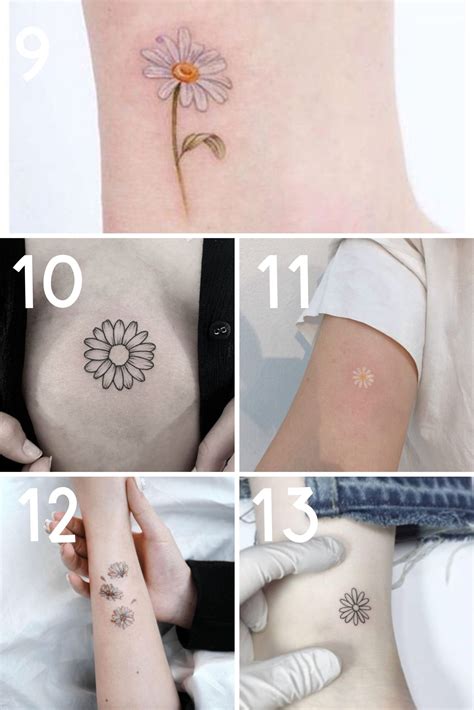 April Birth Flower Tattoo