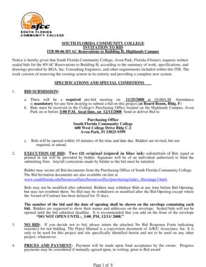Fillable Online southflorida ITB 08-06 HVAC Renovations to Building H ...