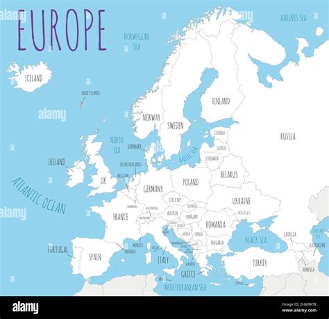 World Map Countries Europe