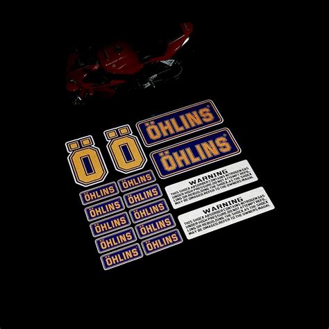 Buy OHLINS Motor Fork Shock Stickers Set Decals Kawasaki Ducati Aprilia ...