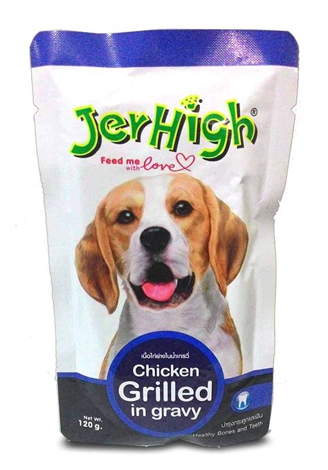 JerHigh Chicken Grilled in Gravy Dog Food, 120 g -Pack of 12 : Amazon ...