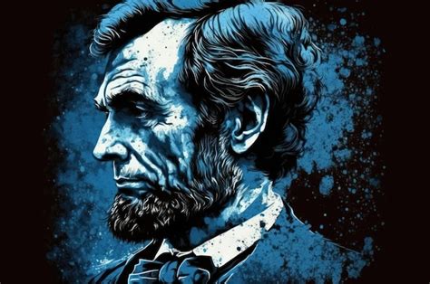 Portrait hand drawn of abraham lincoln vintage style background ...