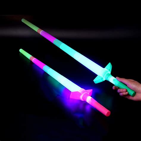 Buy Prime Combo of 2 Pcs Led Flashing Light Up Expandable Glow Sword ...
