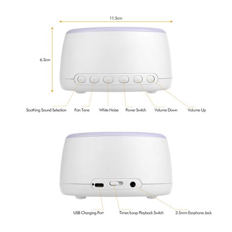 Desktop Rechargeable White Noise Machine Sleep The... – Vicedeal