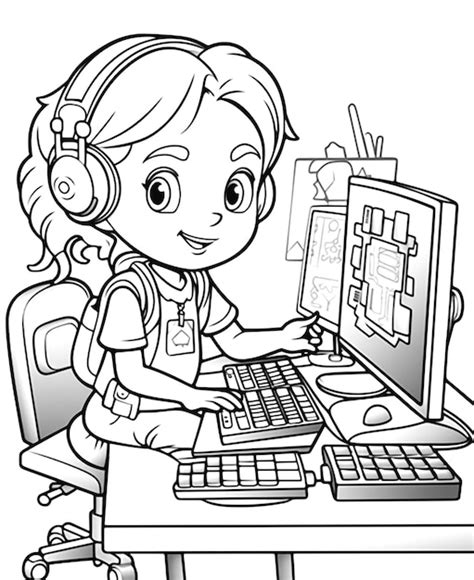 Tech Coloring Page 的图像结果
