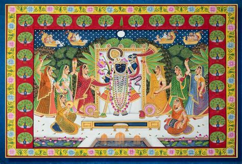 Shrinathji Sharad Poornima (Pichwai Nathdwara) - Kirshna Art Painting ...