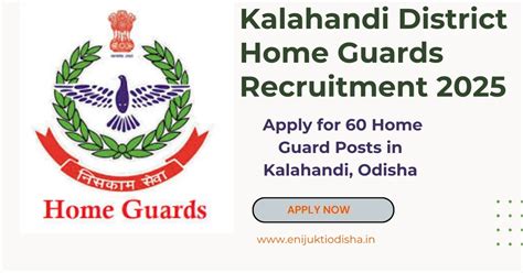 Kalahandi District Home Guards Recruitment 2025 | Apply for 60 Home ...