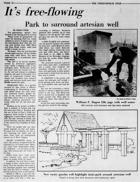 Flowing Well - Carmel Clay Historical Society