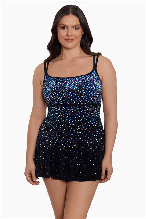 Longitude Empire Princess Seam Swim Dress Rainbow Sprinkles – Longitude ...