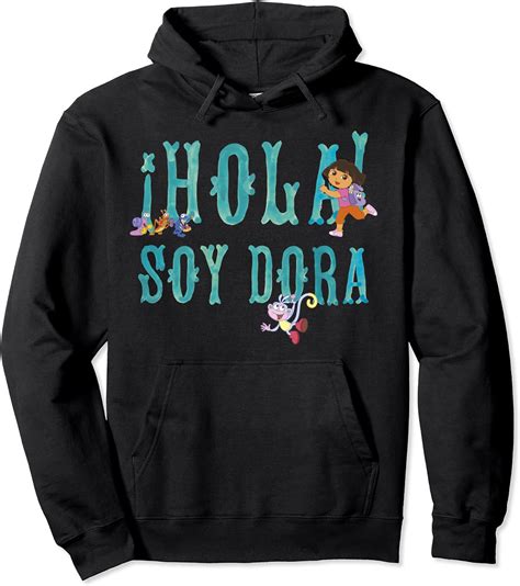 Amazon.com: Nickelodeon Dora The Explorer Hola Soy Dora Pullover Hoodie ...