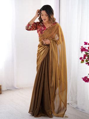 Brown Saree - Buy Stylish Brown Colour Sarees Online | Karagiri