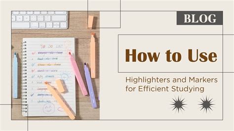 How to Use Highlighters and Markers for Efficient Studying – SCOOBOO