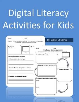 Digital Literacy (Citizenship) Activities for Kids by Digital Lit Corner