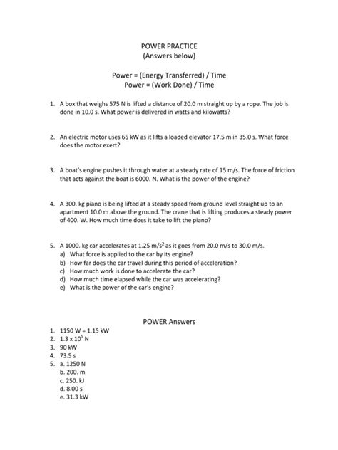 Image result for Max Power Theorem Practice Worksheet with Answers