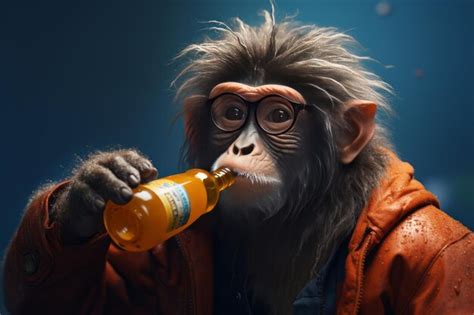 Funky monkey sipping on fanta an entertaining ar experience in 32 ...