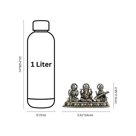 Pure Brass Saraswati, Ganesha and Lakshmi Idol (3 inch) – Natriel