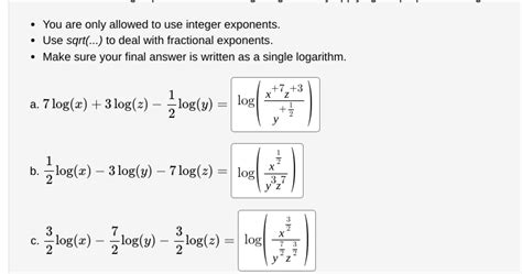 Writing Logarithms in Expanded Form 的图像结果