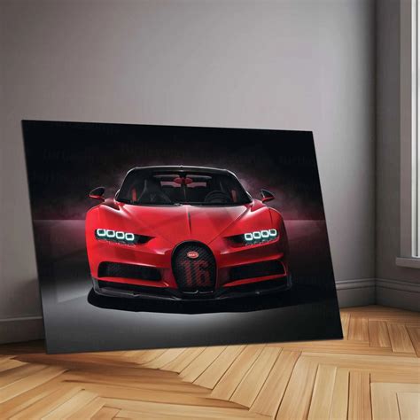 LED | 🏁 Bugatti Chiron Sport LED Metal Poster | Hypercar Wall Art with ...