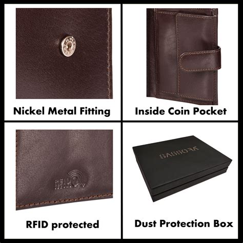 Sassora Genuine Leather Dark Brown RFID Protected Large Notecase