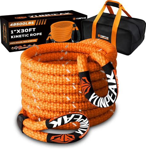 Amazon.com: YUNPEAK Kinetic Recovery Rope (1in x 30ft - 48,500Lbs ...