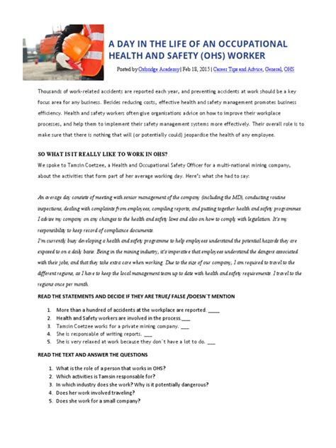 Image result for OHS Lesson