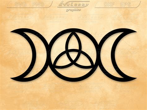 Triple moon svg Moon phases svg Triple Moon goddess cut | Etsy