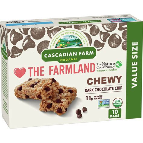 Cascadian Farm Organic Chocolate Chip Granola Bars, 10 Ct, 12.3 oz ...