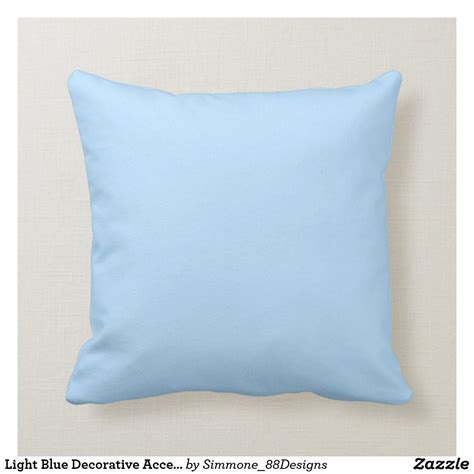 Light Blue Decorative Accent Throw Pillow | Zazzle | Light blue throw ...