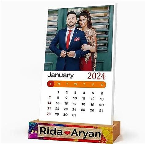 Flashing Click 12 Pages Customized Table Top Calendar With Photo And ...