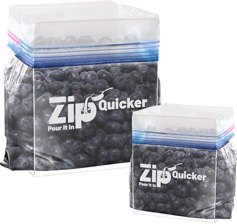 Amazon.com: Zip Quicker Ziplock Bag Holder/Food Storage Bag Stand/Baggy ...