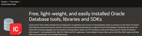 Oracle Instant Client Installation 的图像结果