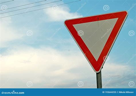 Photography of Yield Triangle Traffic Sign Stock Image - Image of city ...