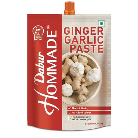 Dabur Hommade Ginger Garlic Paste, 200g : Amazon.in: Grocery & Gourmet ...