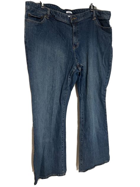 Liz & Co Jeans Womens Plus Size 22 Blue Denim Dark Wash Stretch ...