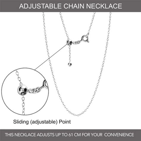LeCalla - Buy 925 Sterling Silver Italian Adjustable Cable Chain ...