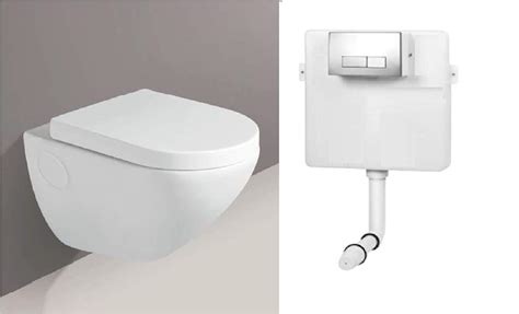 Combo Offer Concealed Cistern Tank & Ceramic Glaze Wall Hung/Wall ...