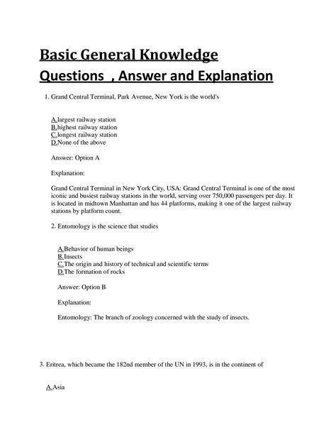 Image result for Basic Knowledge Questions and Answers