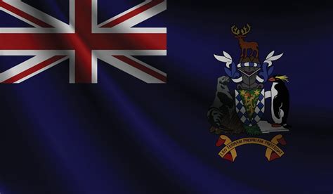 south georgia ,and the south sandwich islands flag waving Background ...