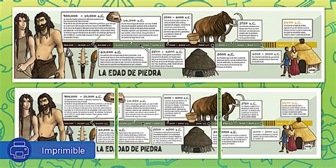 Línea del tiempo: La Edad de Piedra (teacher made) - Twinkl