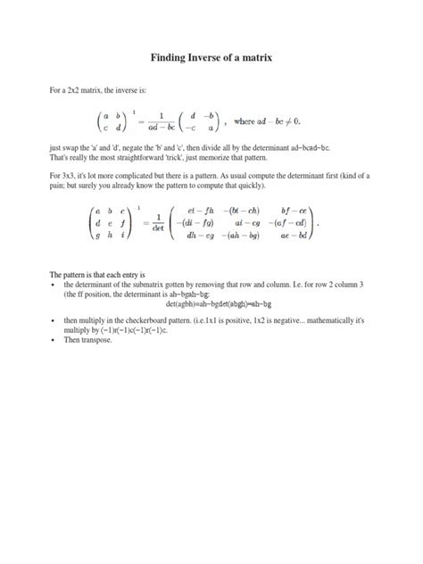 Image result for Inverse Matrix with Example PDF