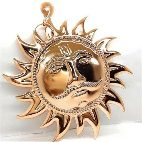 Copper Sun Idol Wall Hanging Home Vastu Sun Surya India | Ubuy