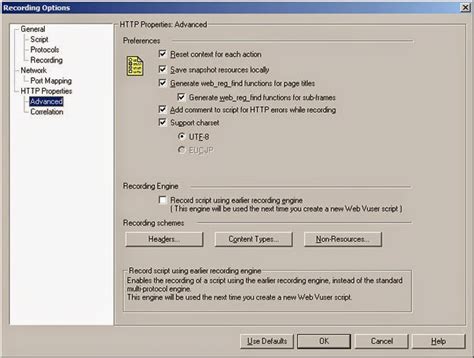 Image result for Load Runner Recording Options