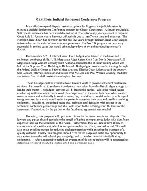 Fillable Online courts state va Settlement conference summary form ...