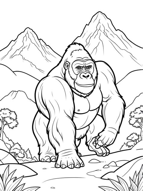 20+ Free Printable Gorilla Coloring Pages for Kids ...