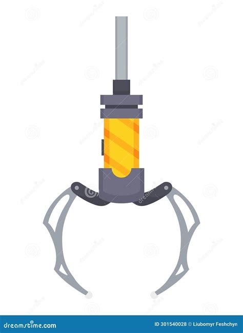 Mechanical Claw Gripper. Mechanical Robotic Grip Stock Vector - Illustration of object, isolated ...