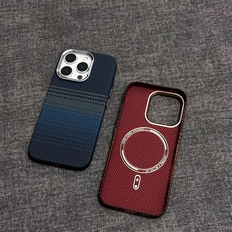 iPhone 15 Pro Carbon Case, Luxo Life Carbon Texture with Metal Camera ...